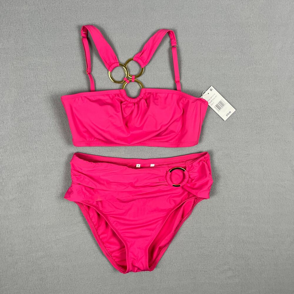 New Bleu Rod Beattie Ring Master Bikini Set Aura Hot Pink High Waist Women's 8 - Picture 2 of 8
